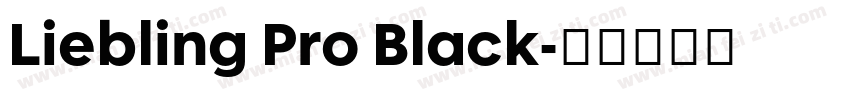 Liebling Pro Black字体转换